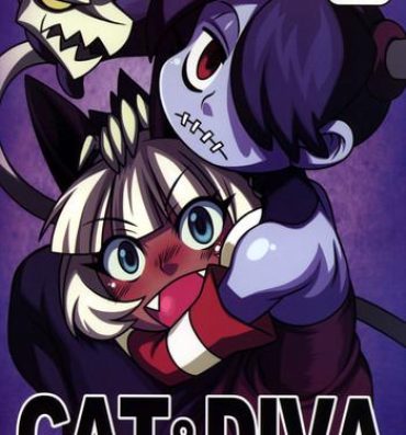 Shecock CAT&DIVA- Skullgirls hentai Banheiro